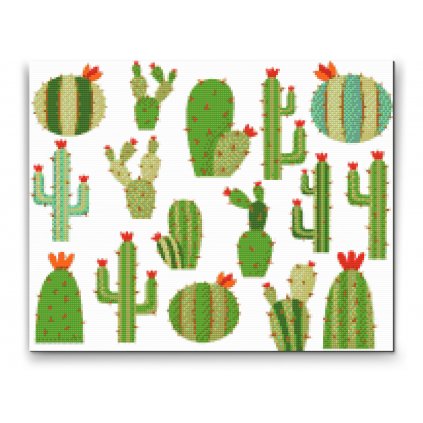 Malowanie diamentowe - Kaktusowe tło