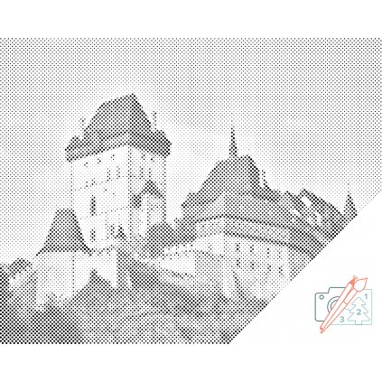 Kropkowanie - Zamek Karlštejn