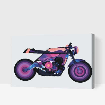 Malowanie po numerach - Stylowy motocykl