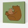 Malowanie po numerach - Mama niedźwiedzica z niedzwiedziątkiem