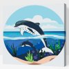 Malowanie po numerach - Delfiny w oceanie