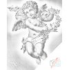 Kropkowanie - Anioł z wieńcem