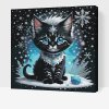 Malowanie po numerach - Śnieżny kotek