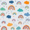 Malowanie po numerach - Tęcza, chmura i krople deszczu