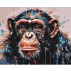 Malowanie po numerach - Małpa z malowanym tłem