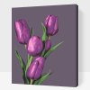 Malowanie po numerach - Fioletowe tulipany