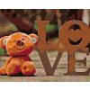 Malowanie po numerach - Miś z napisem love