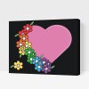 Malowanie po numerach - Serce z tęczą