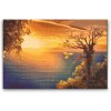 Malowanie diamentowe - Zachód słońca nad oceanem i papugami