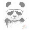 Kropkowanie - Panda w okularach