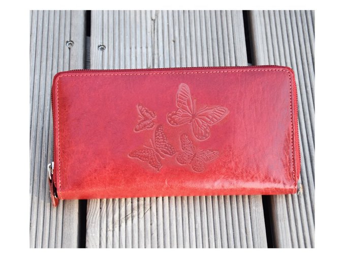 Portfel damski 8180 "motyle" czerwony