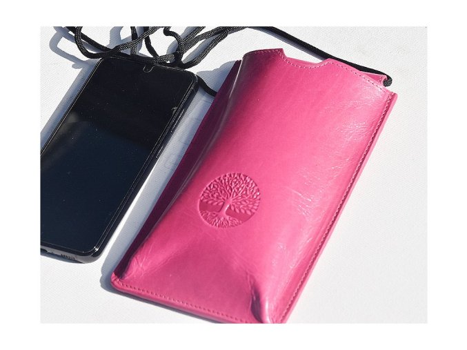 Torebka na telefon etui na ramie "Drzewo życia 01" fuksja