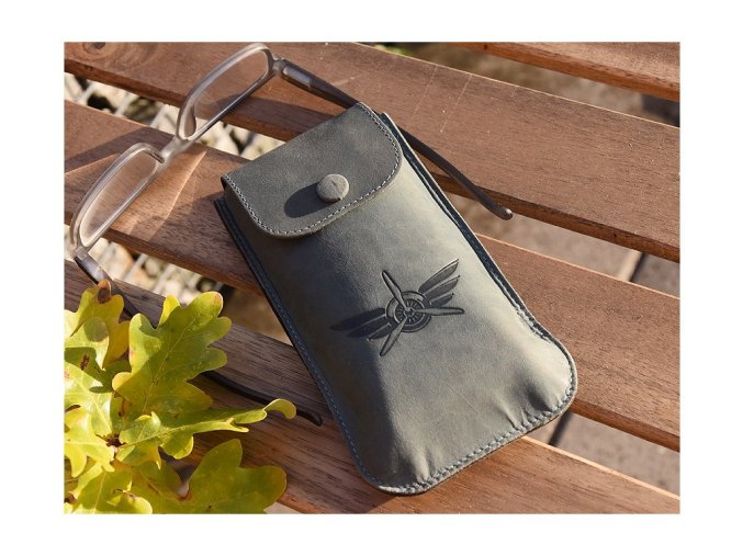 Etui na okulary "Airplane 03" niebieskoszary