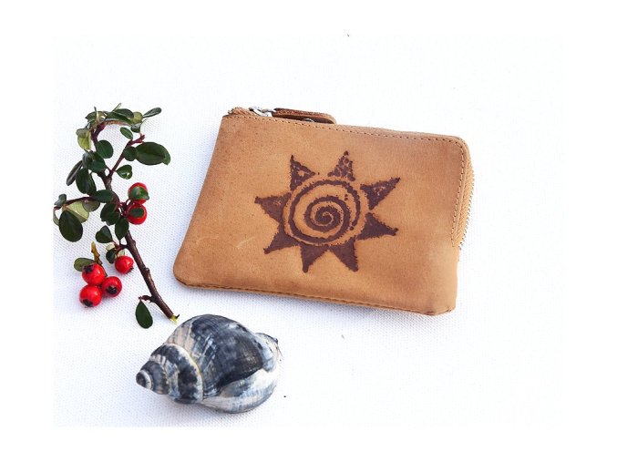 Miniportfel 8888 "Slońce ze spirąla" pomarańczowy