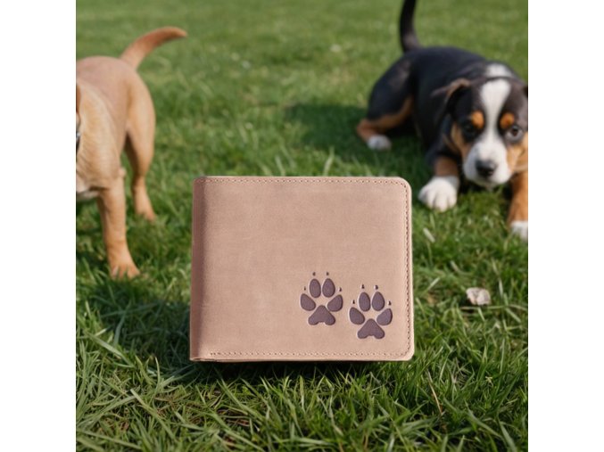 Leather wallet with dog paws motive Kožené zboží Zamlinsky Post 1