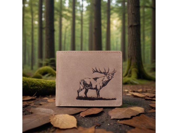Leather wallet with deer Kožené zboží Zamlinsky Post 3