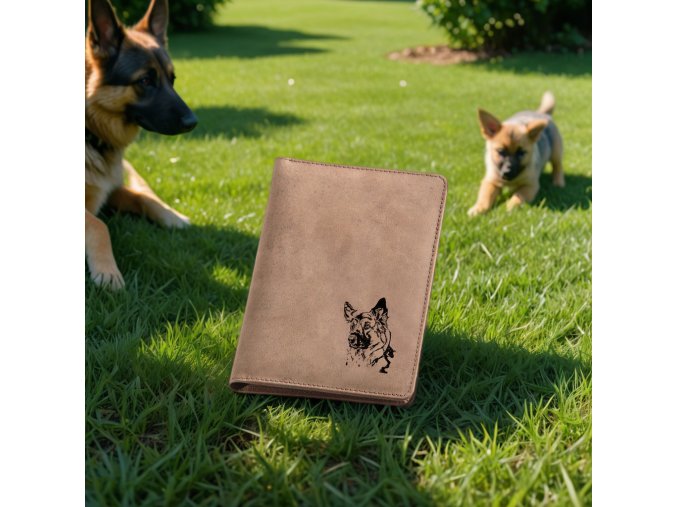 Etui na paszport dla psa 105  "owczarek niemiecki 01"