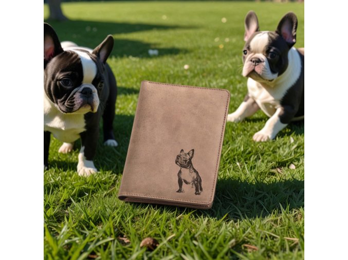 Etui na paszport dla psa 105 "Buldog francuski"