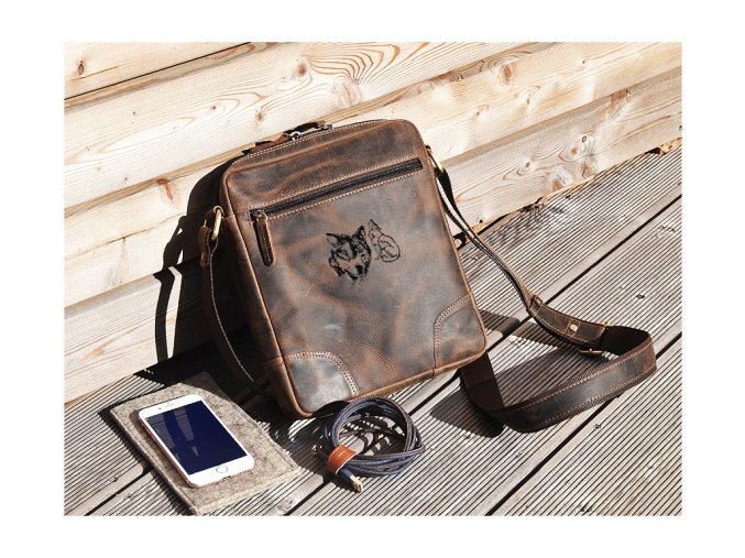 Skórzana męska torba ENRICO "Wilk"