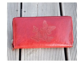 Portfel damski 8180 "motyle" czerwony