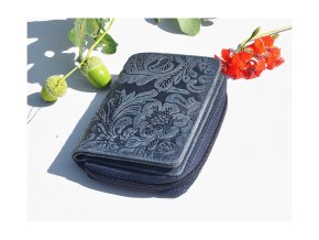 Mały portfel damski 8123 "Damascena dark blue" ciemnoniebieski