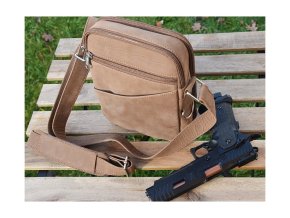 Torba skórzana na pistolet Gunnita brązowa