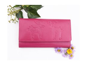 Portfel damski 541 "Jelonki Wojtek i Jurek" fuksja