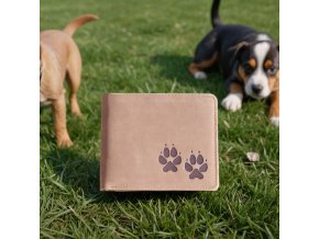 Leather wallet with dog paws motive Kožené zboží Zamlinsky Post 1