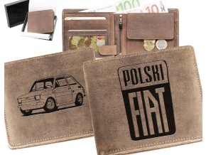 Portfel z samochodem Fiat 126p maluch