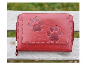Portfel damski 8170 czerwony "kocie łapki"