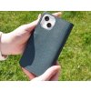 Skórzane etui na telefon iPhone 13 (Kolor Brązowe, Motiv Bulldog francuski)