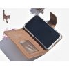 Skórzane etui na telefon telefon - Iphone 16 Pro Max (Kolor Pudrowe, Motiv Bulldog francuski)
