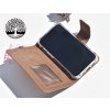 Skórzane etui na telefon telefon - Iphone 16 Pro Max (Kolor Pudrowe, Motiv Bulldog francuski)