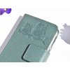 Skórzane etui na telefon telefon - Iphone 16 Pro Max (Kolor Pudrowe, Motiv Bulldog francuski)