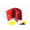 Mały portfel damski 8123 "kot 02" czerwony
