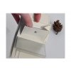 Mały damski portfel 8121 "piórko szczęścia" perłowo biały