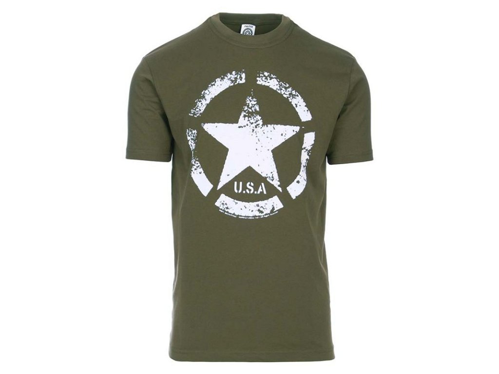 Tričko US Army Star Vintage oliv