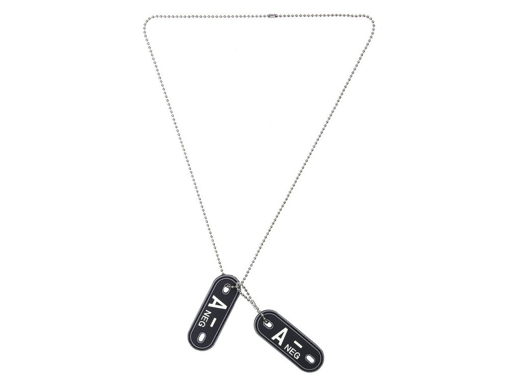 Dog Tag PVC Krevní skupina A- negativní
