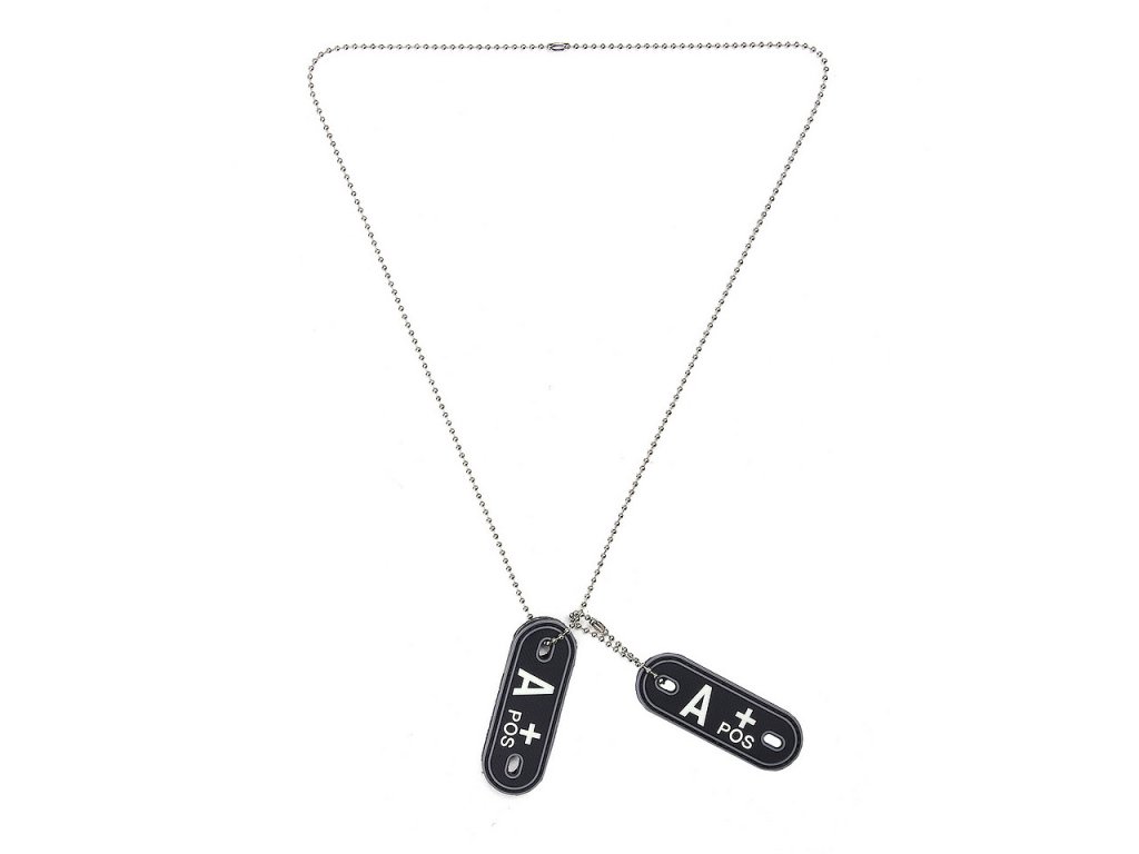 Dog Tag PVC Krevní skupina A+ pozitivní