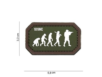 Nášivka 3D PVC Airsoft evolution green/brown