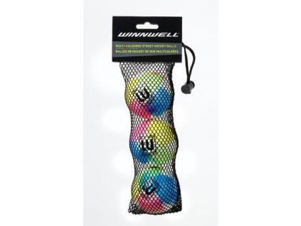 Hokejbalová loptička Winnwell (3 pack) - dúhová
