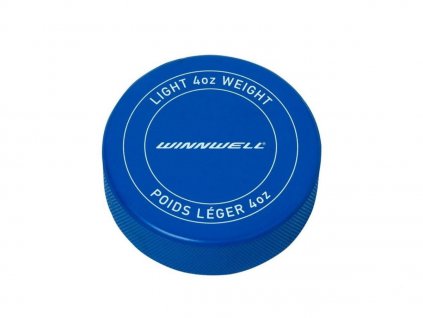 Hokejový puk Winnwell JR (modrý, odľahčený s logom)