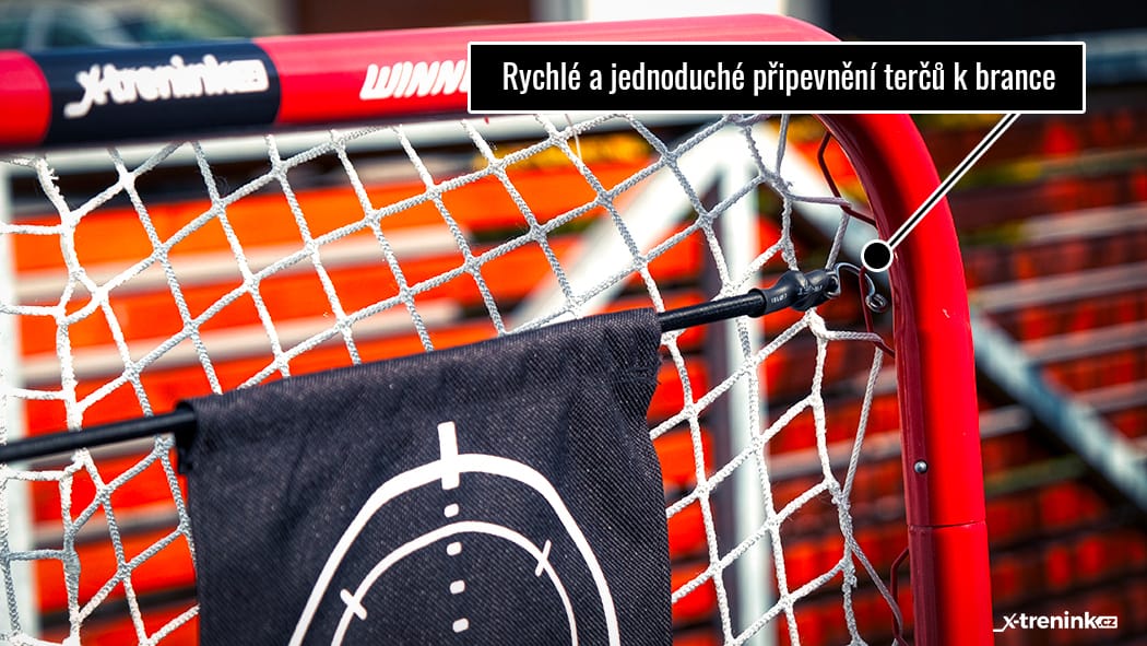 Střelecký terč Winnwell Bungee přiděláte k brance velmi rychle pomocí gumicuku