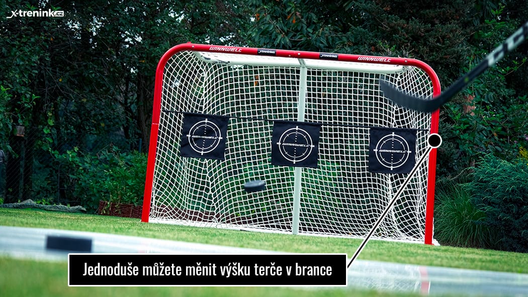 Bungee Winnnwell terče můžete na brance jednoduše posouvat a měnit tak jeho pozice pro trénink přesnosti střelby