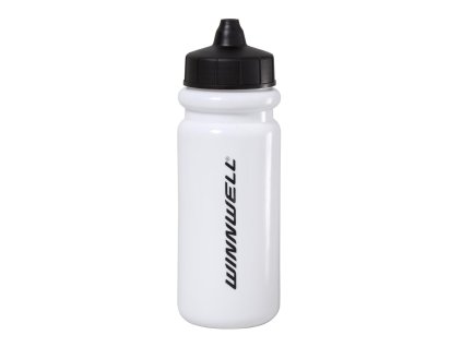 Hokejová láhev Winnwell 750ml s netekoucím víčkem s logem  bílá, 750 ml