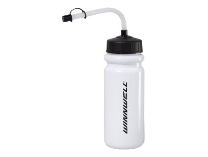 Hokejová láhev Winnwell 750ml s brčkem hubicí s logem  bílá, 750 ml