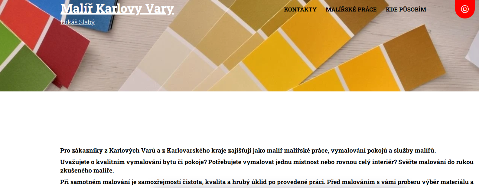 Případová studie, online marketing: Malíři pokojů Karlovy Vary