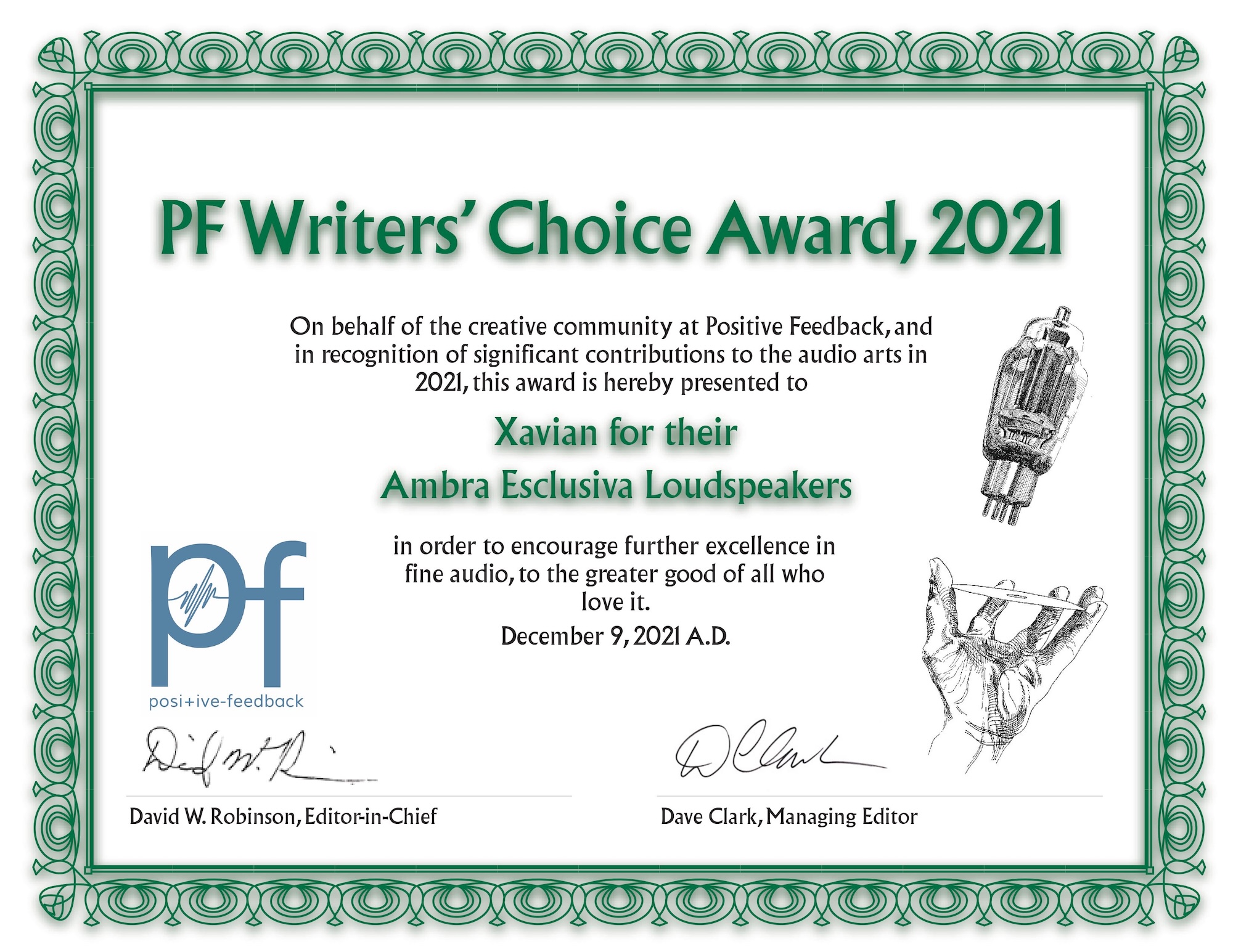 Xavian Ambra Esclusiva / positive feedback