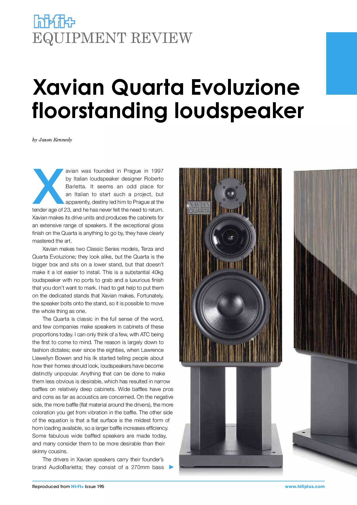 Xavian Quarta Evoluzione / HI-FI+ (UK)