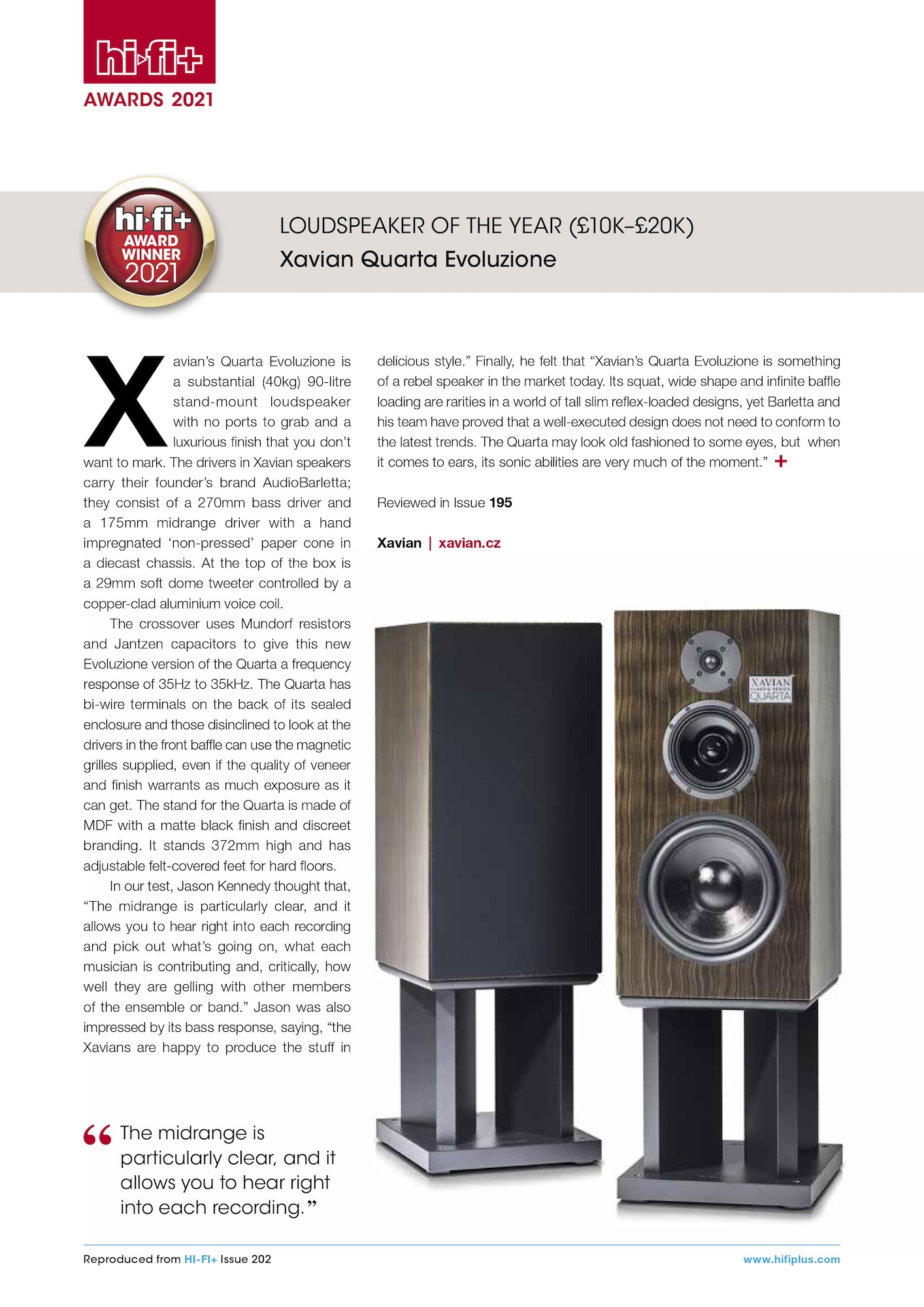 Xavian Quarta Evoluzione / hi-fi+